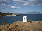 pohled od Sarti na vchod k hoe Athos